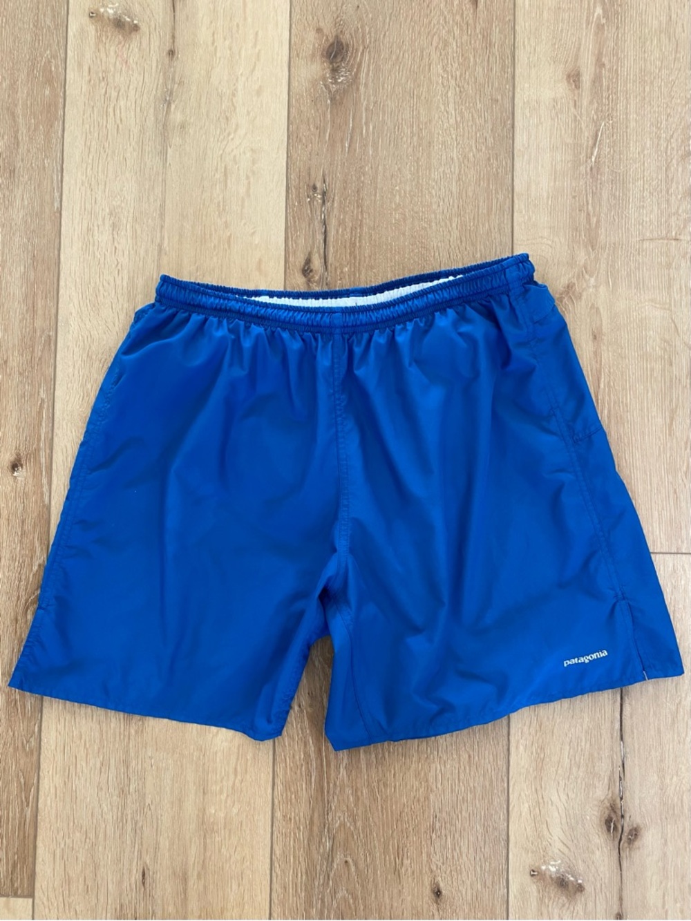 Patagonia Baggies Shorts Men’s Large Cobalt Blue 5” 7” Lined Swim Hiking Nylon